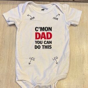Carter's White Baby Bodysuit with Red and Black Print